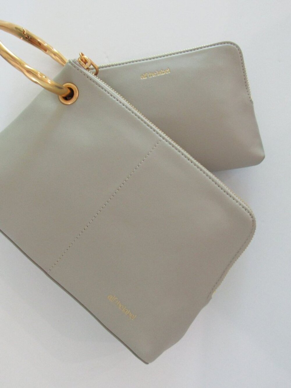 NEW Alf The Label Medium, Small & Carabiner Pouch Clutch Nappa Leather lot of 3